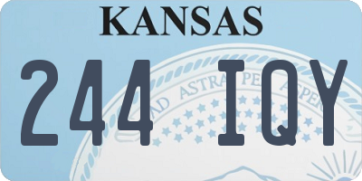 KS license plate 244IQY