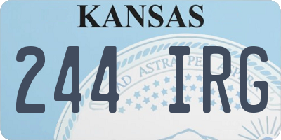KS license plate 244IRG