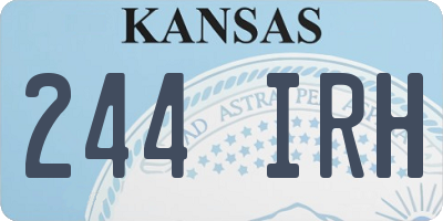 KS license plate 244IRH