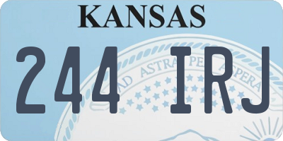 KS license plate 244IRJ