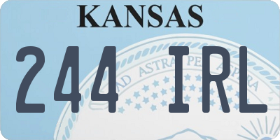 KS license plate 244IRL