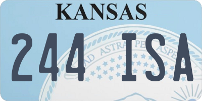 KS license plate 244ISA