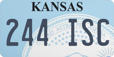 KS license plate 244ISC