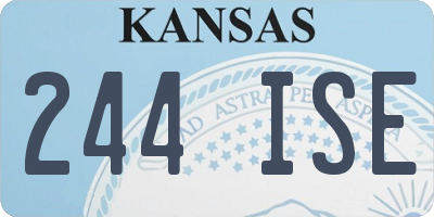KS license plate 244ISE