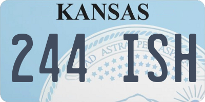 KS license plate 244ISH