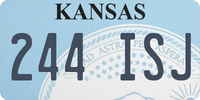 KS license plate 244ISJ