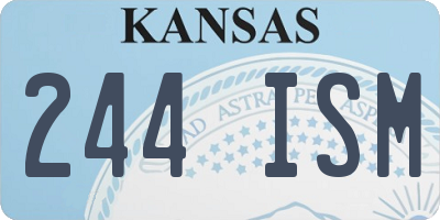 KS license plate 244ISM