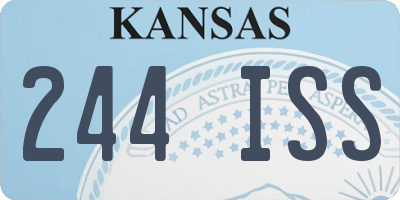 KS license plate 244ISS