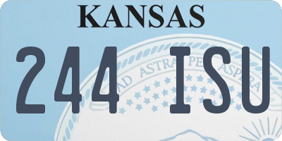 KS license plate 244ISU