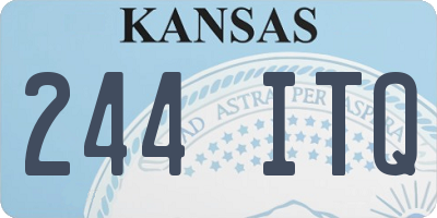 KS license plate 244ITQ