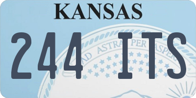 KS license plate 244ITS