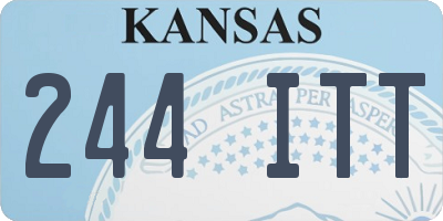 KS license plate 244ITT
