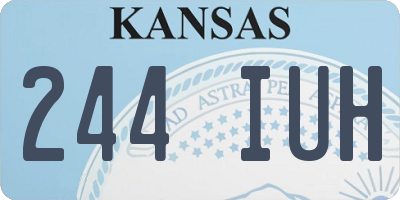 KS license plate 244IUH