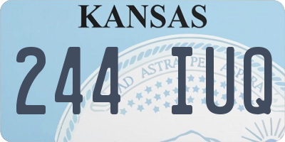 KS license plate 244IUQ