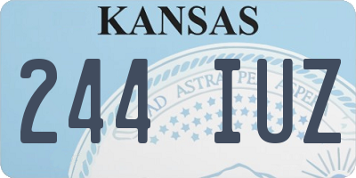 KS license plate 244IUZ