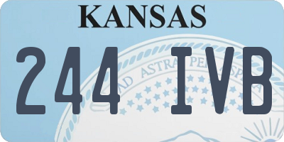 KS license plate 244IVB