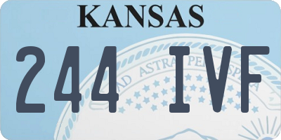 KS license plate 244IVF