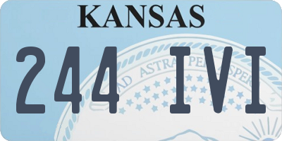 KS license plate 244IVI