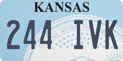 KS license plate 244IVK