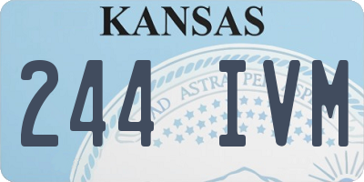 KS license plate 244IVM