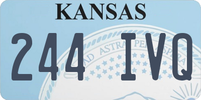 KS license plate 244IVQ