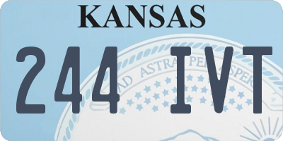 KS license plate 244IVT