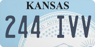 KS license plate 244IVV