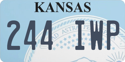 KS license plate 244IWP