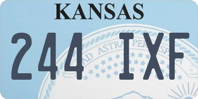 KS license plate 244IXF