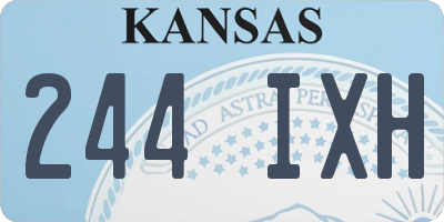 KS license plate 244IXH