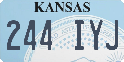KS license plate 244IYJ