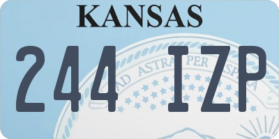 KS license plate 244IZP