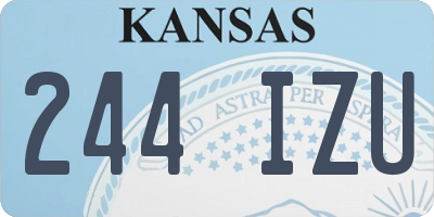 KS license plate 244IZU