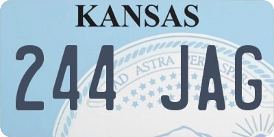 KS license plate 244JAG