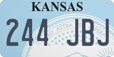 KS license plate 244JBJ