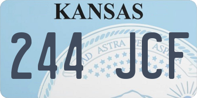 KS license plate 244JCF
