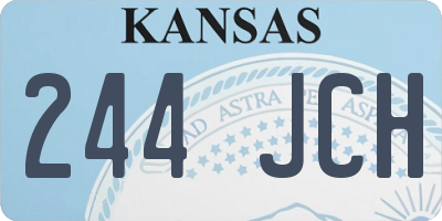 KS license plate 244JCH