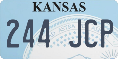 KS license plate 244JCP