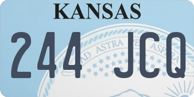 KS license plate 244JCQ