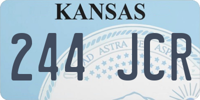 KS license plate 244JCR