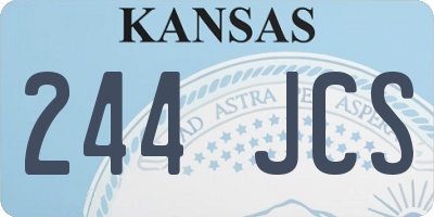 KS license plate 244JCS