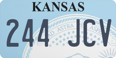 KS license plate 244JCV