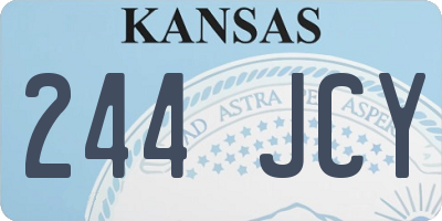 KS license plate 244JCY