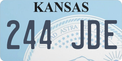 KS license plate 244JDE