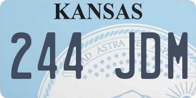 KS license plate 244JDM