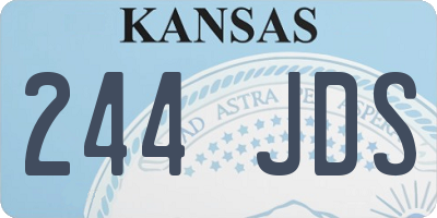 KS license plate 244JDS