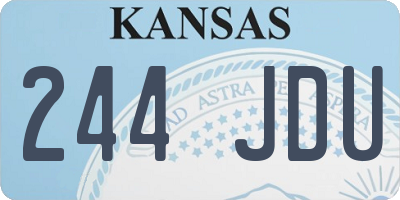 KS license plate 244JDU