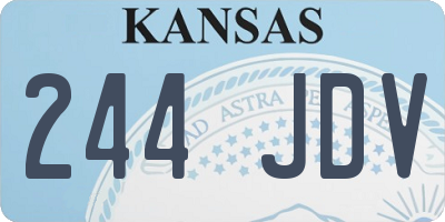 KS license plate 244JDV