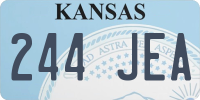 KS license plate 244JEA