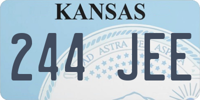 KS license plate 244JEE